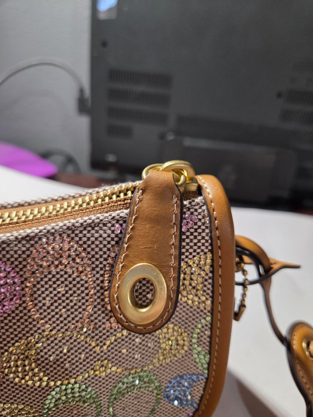 Coach Rainbow Crystal Swinger Bag - Picture 5 of 13